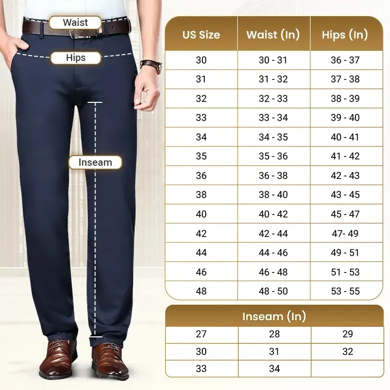 TimelessFlex - Men's High Stretch Straight Fit Pants
